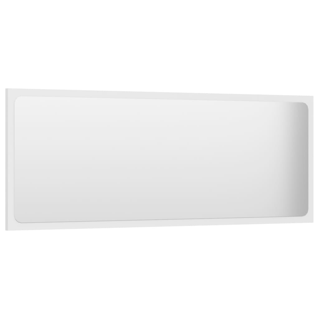 Vidaxl Bathroom Mirror White 39.4''X0.6''X14.6'' Engineered Wood