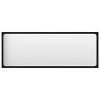 Vidaxl Bathroom Mirror 39.4"X0.6"X14.6" In Black | Modern Style Wall Decorative Mirror | Sturdy Engineered Wood And Acrylic Material