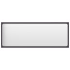 Vidaxl Modern Bathroom Mirror, Wall Mounted, Gray, Engineered Wood, Acrylic, 39.4"X0.6"X14.6"
