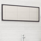 Vidaxl Modern Bathroom Mirror, Wall Mounted, Gray, Engineered Wood, Acrylic, 39.4"X0.6"X14.6"
