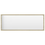 Vidaxl Bathroom Mirror In Modern Style, Sonoma Oak, Engineered Wood And Acrylic, Size 39.4"X0.6"X14.6", Sturdy And Easy-To-Clean With Assembly Required