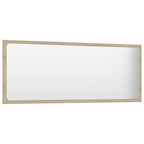 Vidaxl Bathroom Mirror In Modern Style, Sonoma Oak, Engineered Wood And Acrylic, Size 39.4"X0.6"X14.6", Sturdy And Easy-To-Clean With Assembly Required