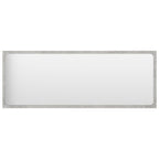 Vidaxl Modern Engineered Wood Bathroom Mirror, Durable And Easy Clean, Perfect Accent Piece – Concrete Gray, 39.4"X0.6"X14.6"