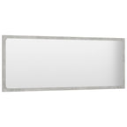 Vidaxl Modern Engineered Wood Bathroom Mirror, Durable And Easy Clean, Perfect Accent Piece – Concrete Gray, 39.4"X0.6"X14.6"