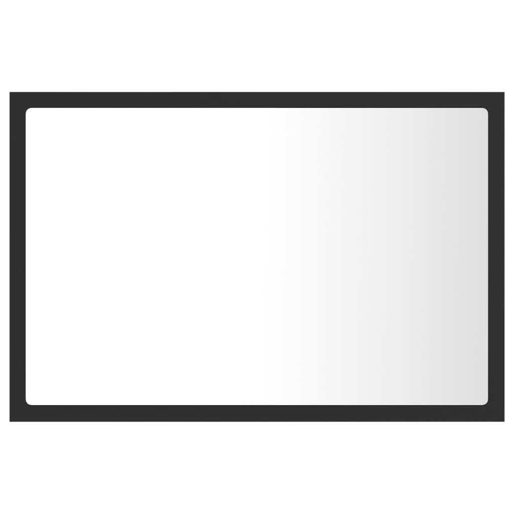 Vidaxl Led Bathroom Mirror Gray 23.6&quot;X3.3&quot;X14.6&quot; Chipboard