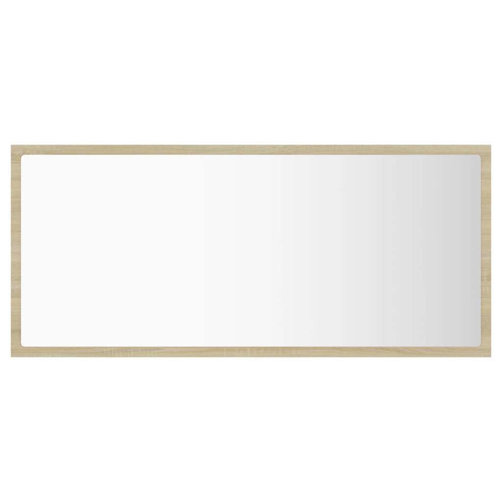 Nusgear Led Bathroom Mirror Sonoma Oak 35.4&quot;X3.3&quot;X14.6&quot; Chipboard