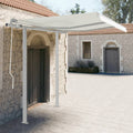 vidaXL Awning Post Set White 118.1x96.5 Iron