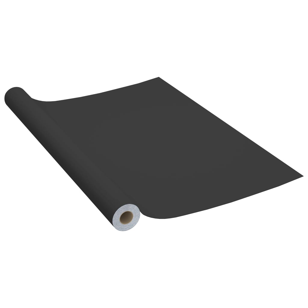 Vidaxl 2X Self-Adhesive Furniture Films Home Garden Indoor Outdoor Terrace Balcony Backyard Window Treatment Adhesive Film Decor Black Pvc