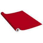 Vidaxl 2X Self-Adhesive Furniture Films Home Garden Indoor Outdoor Terrace Balcony Backyard Window Treatment Adhesive Film Decor Red Pvc