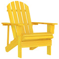 vidaXL Patio Adirondack Chair Solid Fir Wood Yellow