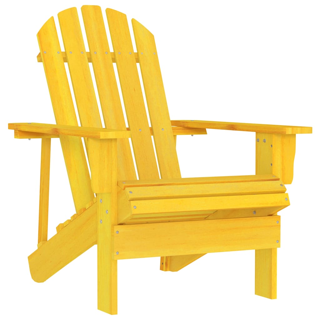 vidaXL Patio Adirondack Chair Solid Fir Wood Yellow