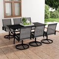 vidaXL 7 Piece Patio Dining Set Textilene and Steel