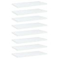 vidaXL Bookshelf Boards 8 pcs White 15.7x7.9x0.6 Engineered Wood