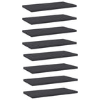 vidaXL Bookshelf Boards 8 pcs Gray 15.7''x7.9''x0.6'' Engineered Wood