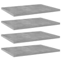vidaXL Bookshelf Boards 4 pcs Concrete Gray 15.7x11.8x0.6 Engineered Wood