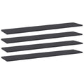 vidaXL Bookshelf Boards 4 pcs Gray 39.4x7.9x0.6 Engineered Wood