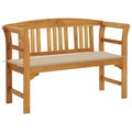 vidaXL Patio Bench with Cushion 47.2 Solid Acacia Wood
