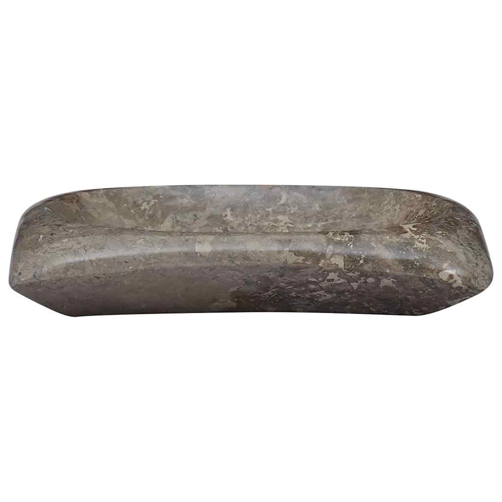 vidaXL Waschbecken Grau 50x35x10 cm Marmor