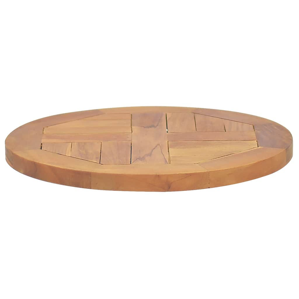 vidaXL Table Top Solid Teak Wood Round 1 15.7