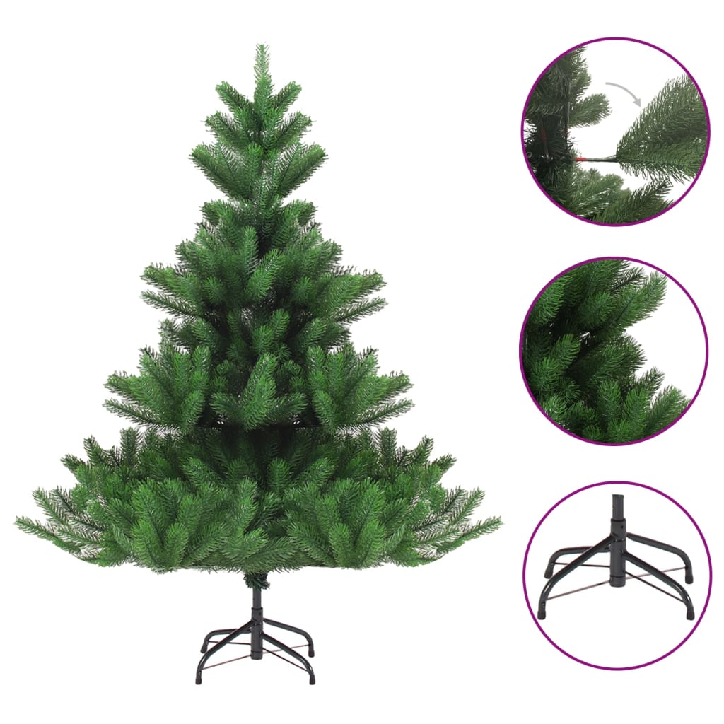 Vidaxl Lifelike Nordmann Fir Artificial Green Christmas Tree - 6Ft Reusable Pe And Steel Construction Floats With Easy Automatic Branch Setup