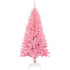 vidaXL 4ft Pink Artificial Christmas Tree - Durable PVC, Steel Stand, Easy Assembly for Indoor/Outdoor Use