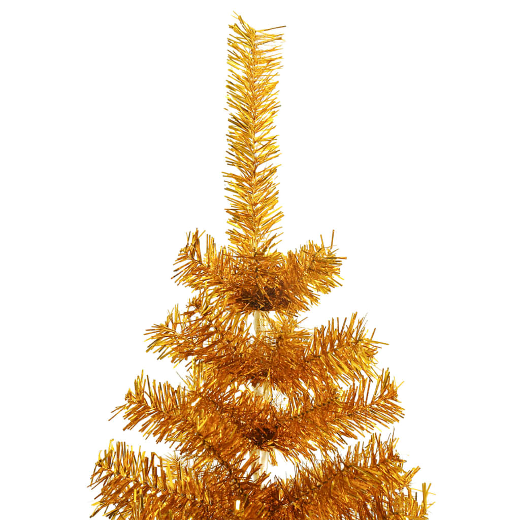 Vidaxl Artificial Christmas Tree With Stand Gold 94.5" Pet