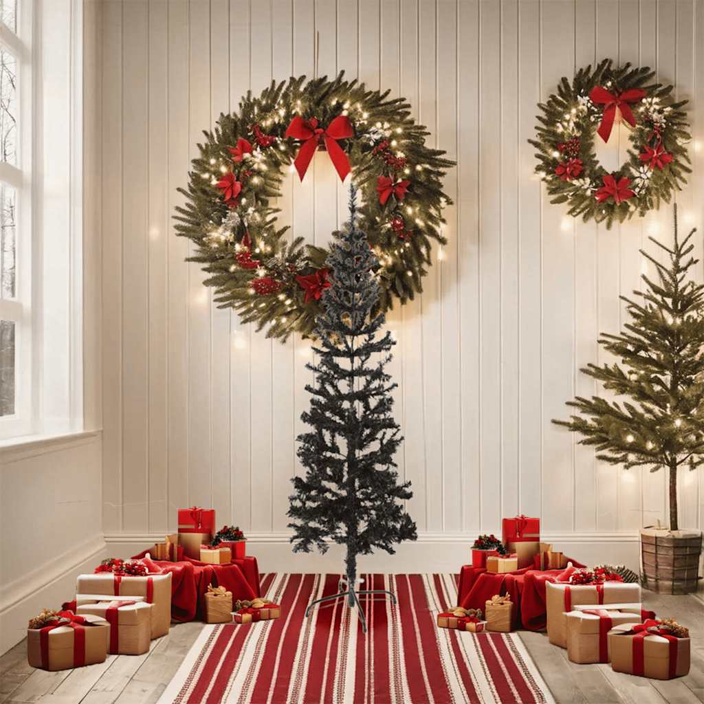 Vidaxl Slim Christmas Tree Black 5 Ft