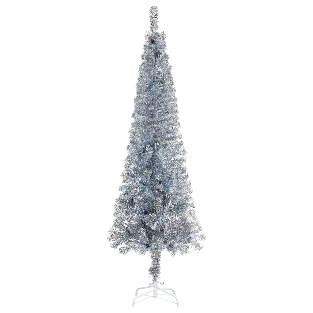 Vidaxl Slim Christmas Tree Silver 47.2&quot;