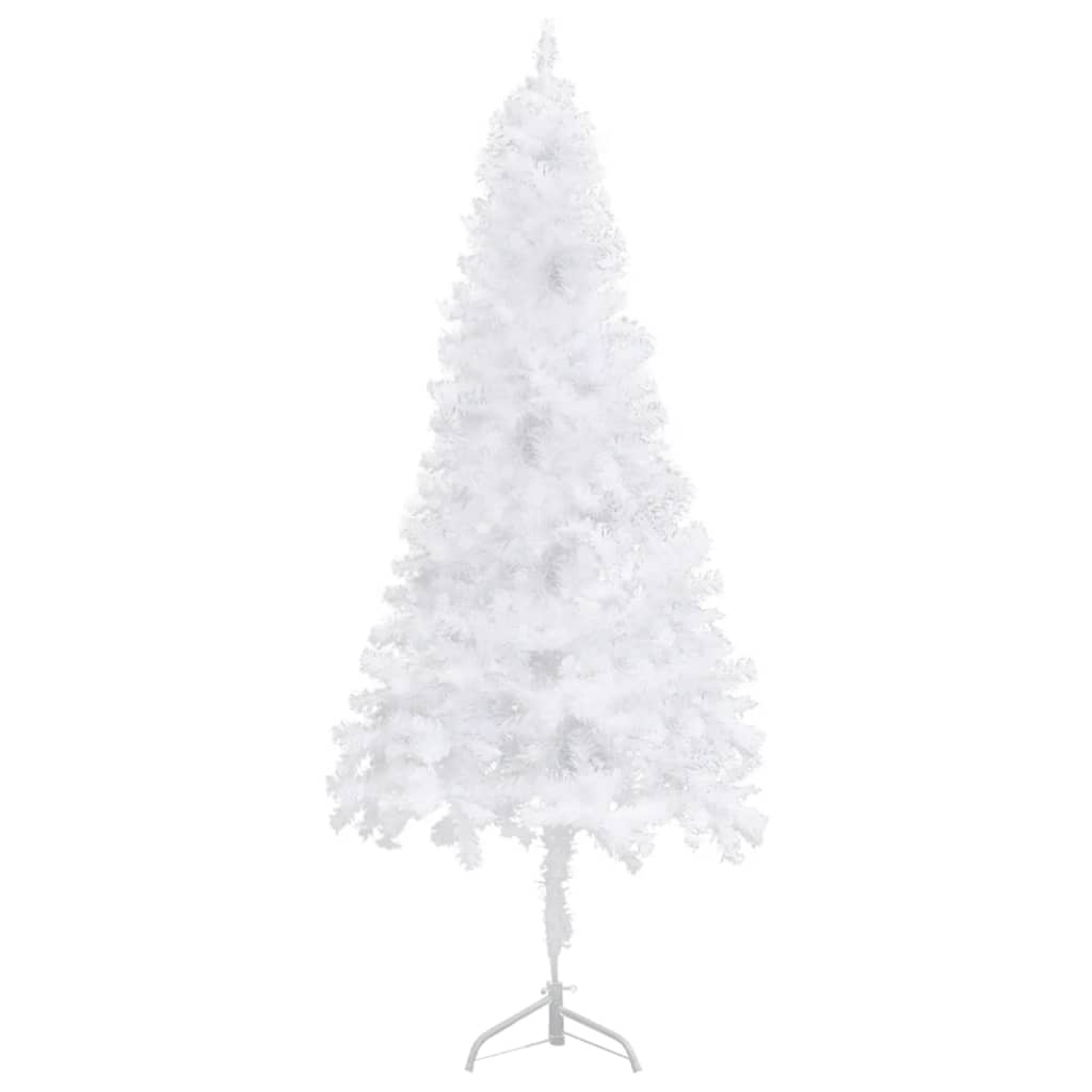 Vidaxl Corner Artificial Christmas Tree, 5 Ft Pvc White - Lifelike Shape & Appearance, Adjustable Branches, Sturdy Steel Stand Included, Economical Christmas Decoration Solution.