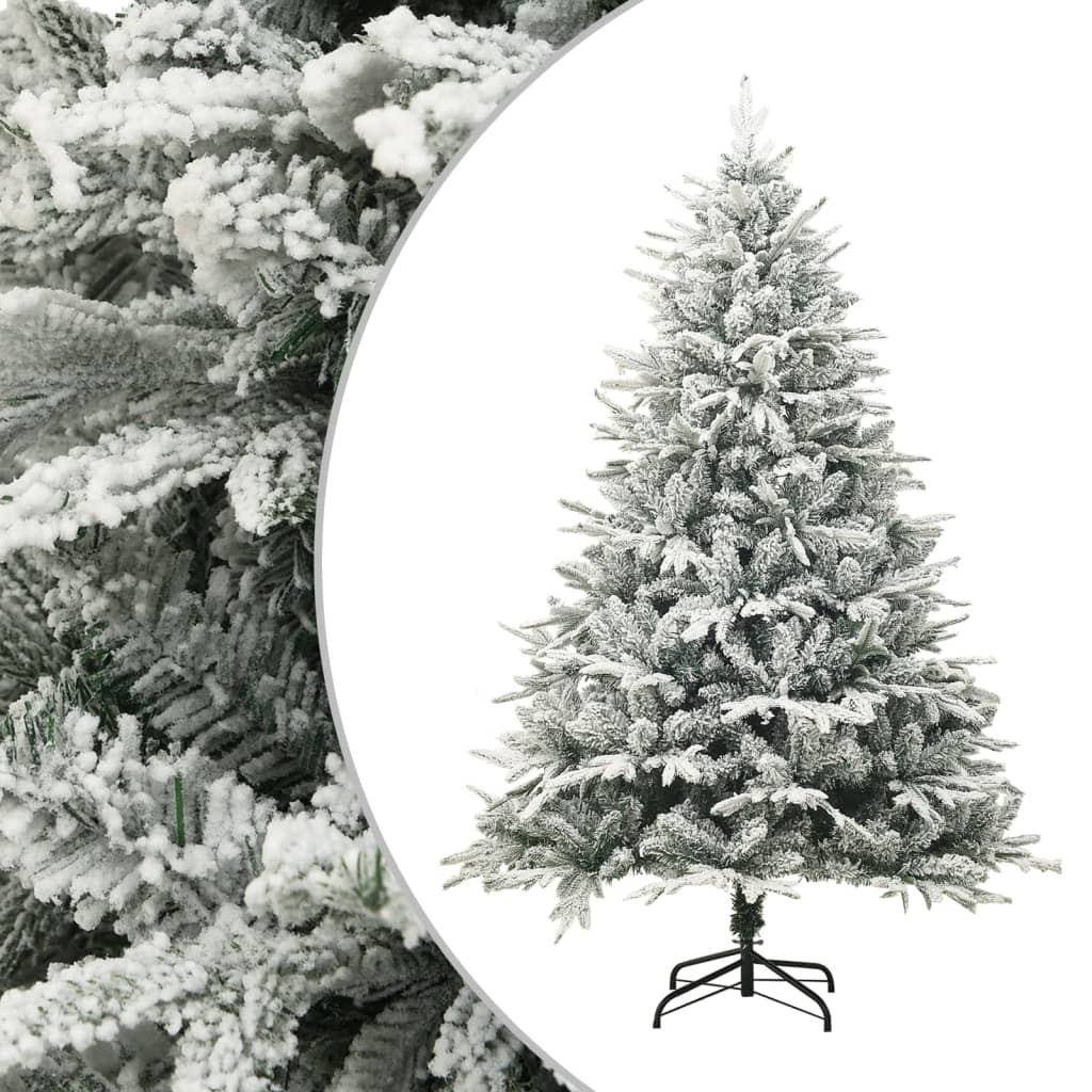 Künstlicher Weihnachtsbaum Beschneit Grün 210 Cm Pvc Pe