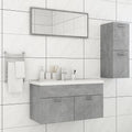 vidaXL Bathroom Furniture Set Concrete Gray Engineered Wood