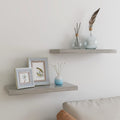vidaXL Floating Wall Shelves 2 pcs Concrete Gray 23.6''x9.3''x1.5'' MDF