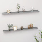vidaXL Wall Shelves 2 pcs Gray 45.3''x3.5''x1.2''