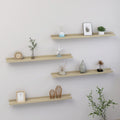 vidaXL Wall Shelves 4 pcs Sonoma Oak 31.5''x3.5''x1.2''