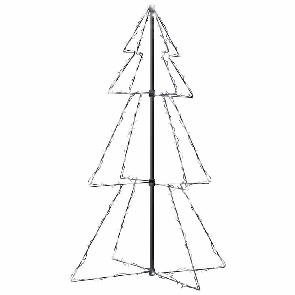 'Vidaxl White Cold Indoor & Outdoor Christmas Cone Tree With 160 High-Powered Leds: Energy-Efficient With 8 Lighting Effects And 16.4Ft Extension Cable