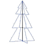 Vidaxl Christmas Cone Tree - 3X5 Ft With 200 Leds, Indoor And Outdoor Use, 8 Lighting Effects, Secure Ground Mounting, Waterproof Design