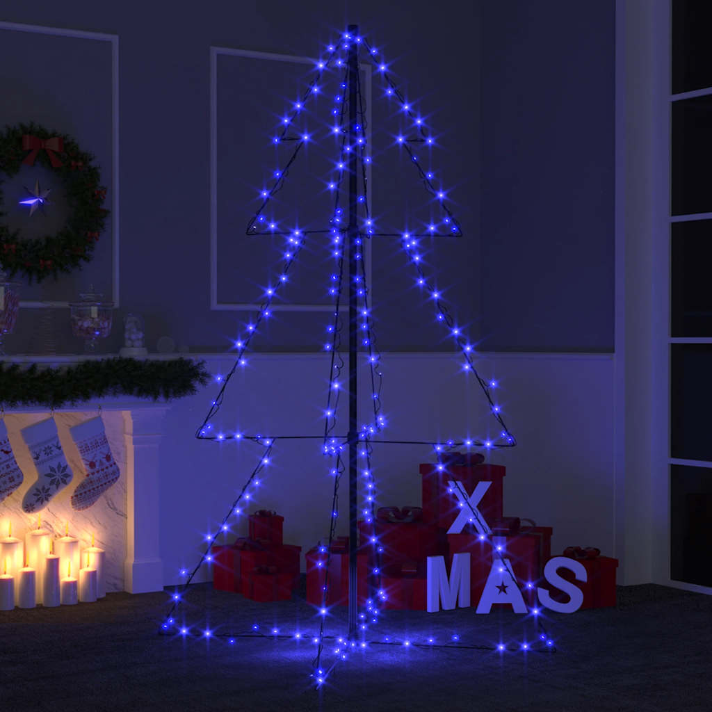 Vidaxl Christmas Cone Tree - 3X5 Ft With 200 Leds, Indoor And Outdoor Use, 8 Lighting Effects, Secure Ground Mounting, Waterproof Design