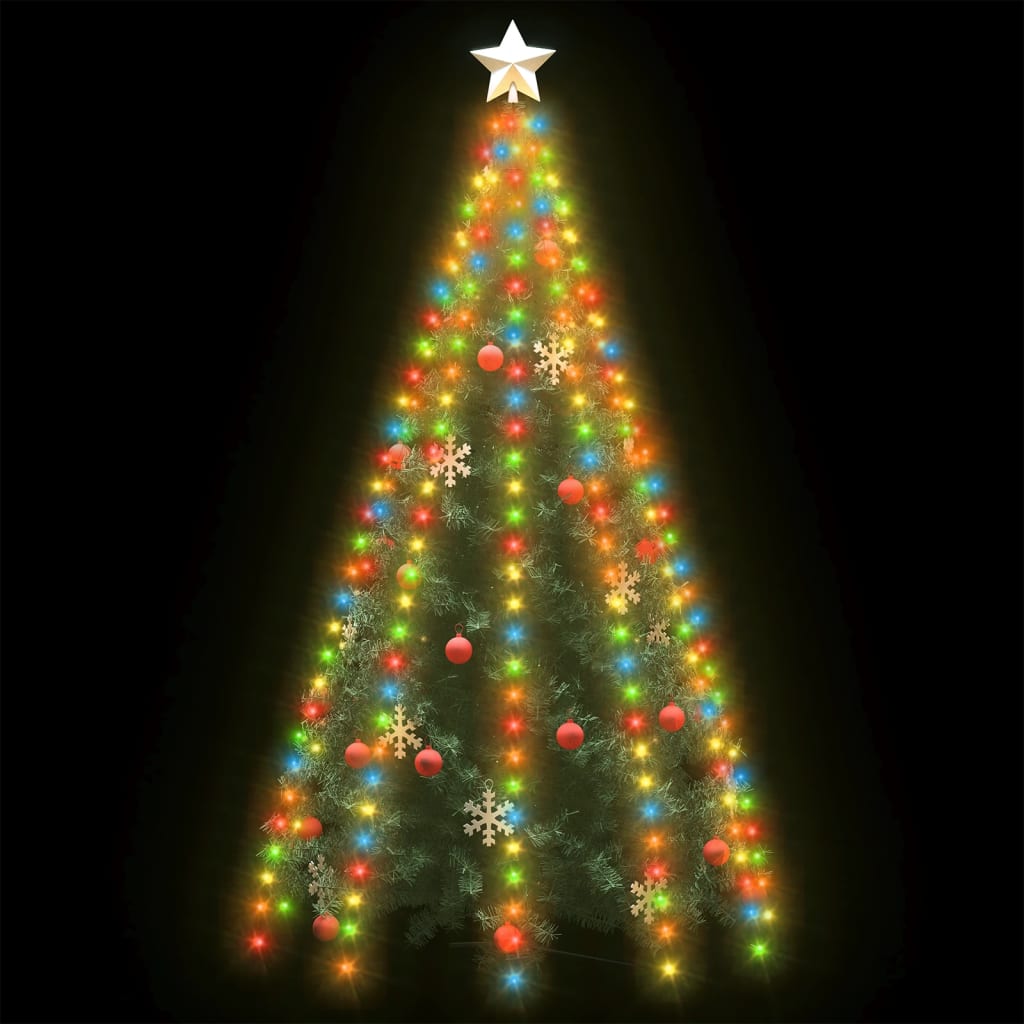 Vidaxl Christmas Tree Net Lights With 300 Leds Colorful 118.1"