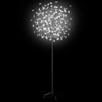 'Vidaxl 6 Ft Artificial Christmas Tree With Beautiful Cherry Blossoms And Cold White 200 Led Lights - Flexible, Durable And Energy-Saving - Suitable For Indoor And Outdoor Use