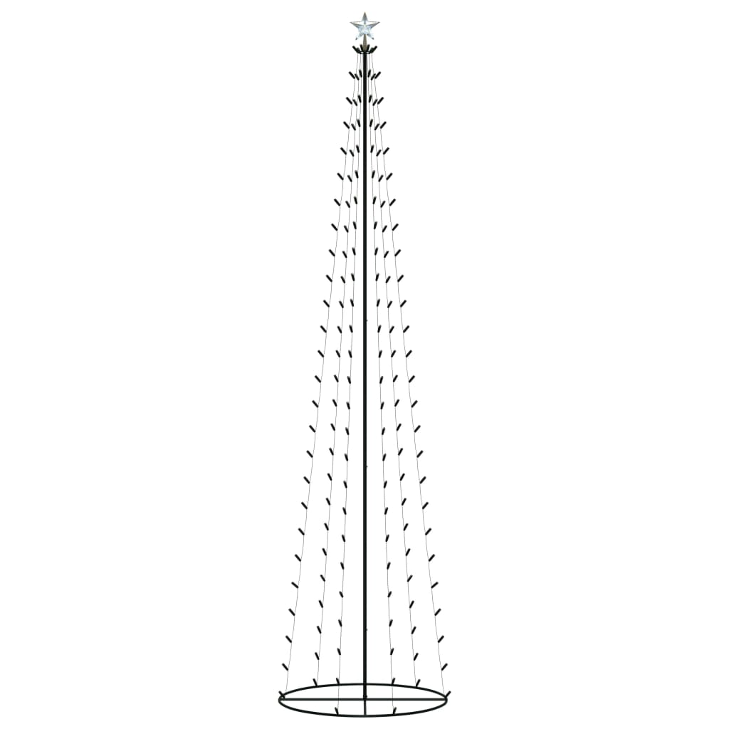 Vidaxl Christmas Cone Tree Warm White 136 Leds Decoration 27.6&quot;X94.5&quot;