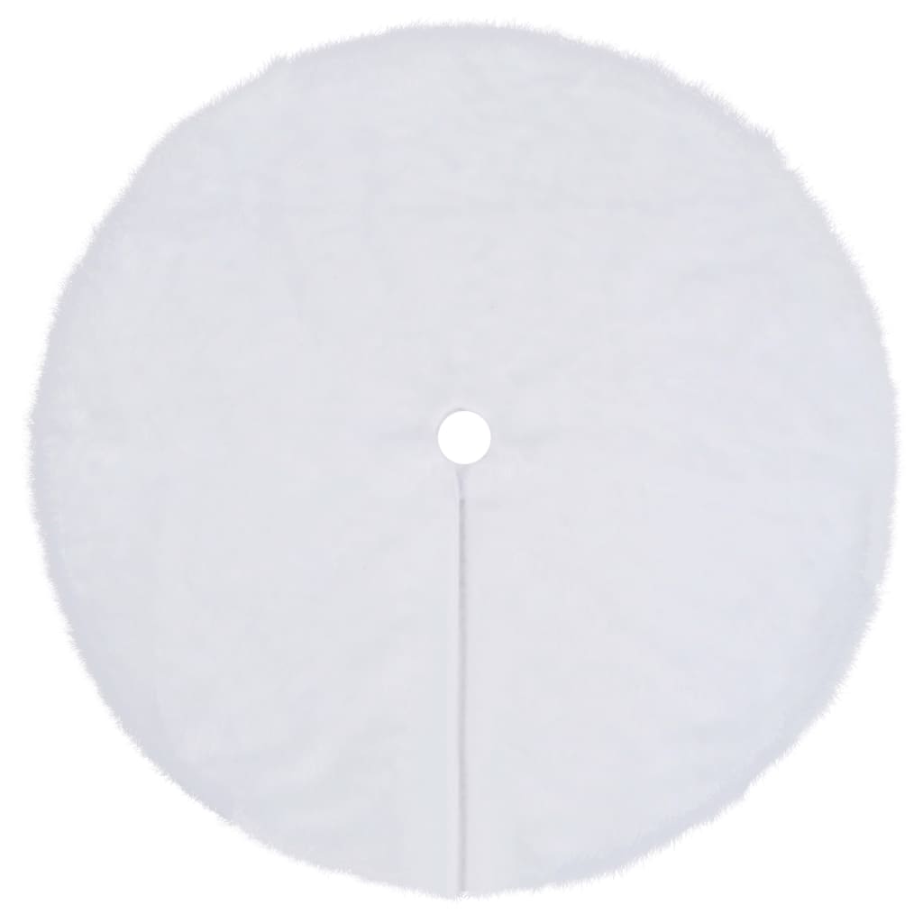Skm Christmas Tree Skirt White 48" Faux Fur