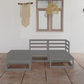 vidaXL 5 Piece Patio Lounge Set Gray Solid Pinewood