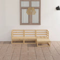 vidaXL 4 Piece Garden Lounge Set Solid Pinewood