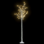 Vidaxl Christmas Tree, 6Ft Warm White Willow Tree With 200 Leds - Indoor And Outdoor Decorative Lighting With 8 Dynamic Modes
