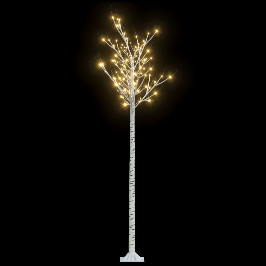 Vidaxl 7 Ft Warm White Willow Christmas Tree With 220 Leds, 8 Light Modes, Indoor/Outdoor Use, Weatherproof Cable, Energy-Saving Led Bulbs, Usb Powered