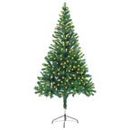 Vidaxl Artificial Christmas Tree With Leds&Stand 380 Branches Accessory Ornament Festival Holiday Home Artificial Tree Xmas Decoration