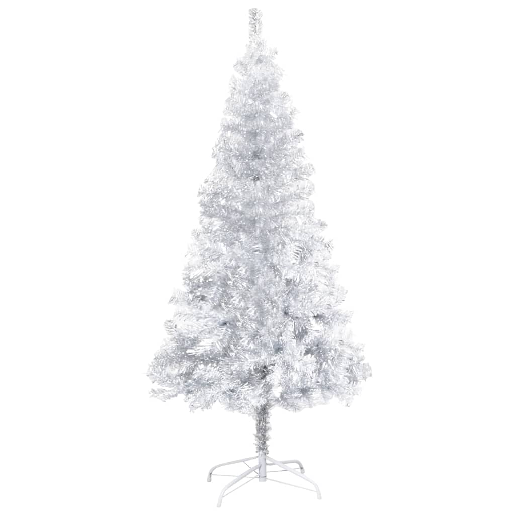 Vidaxl Artificial Christmas Tree With Leds&Stand Christmas Tree Christmas Decoration Xmas Tree Holiday Ornament Party Decor Silver Pet