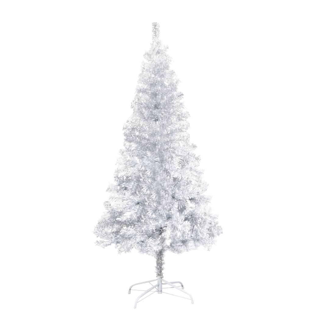 Vidaxl Artificial Christmas Tree With Leds&Stand Accessory Ornament Festival Holiday Home Artificial Tree Xmas Decoration Silver Pet