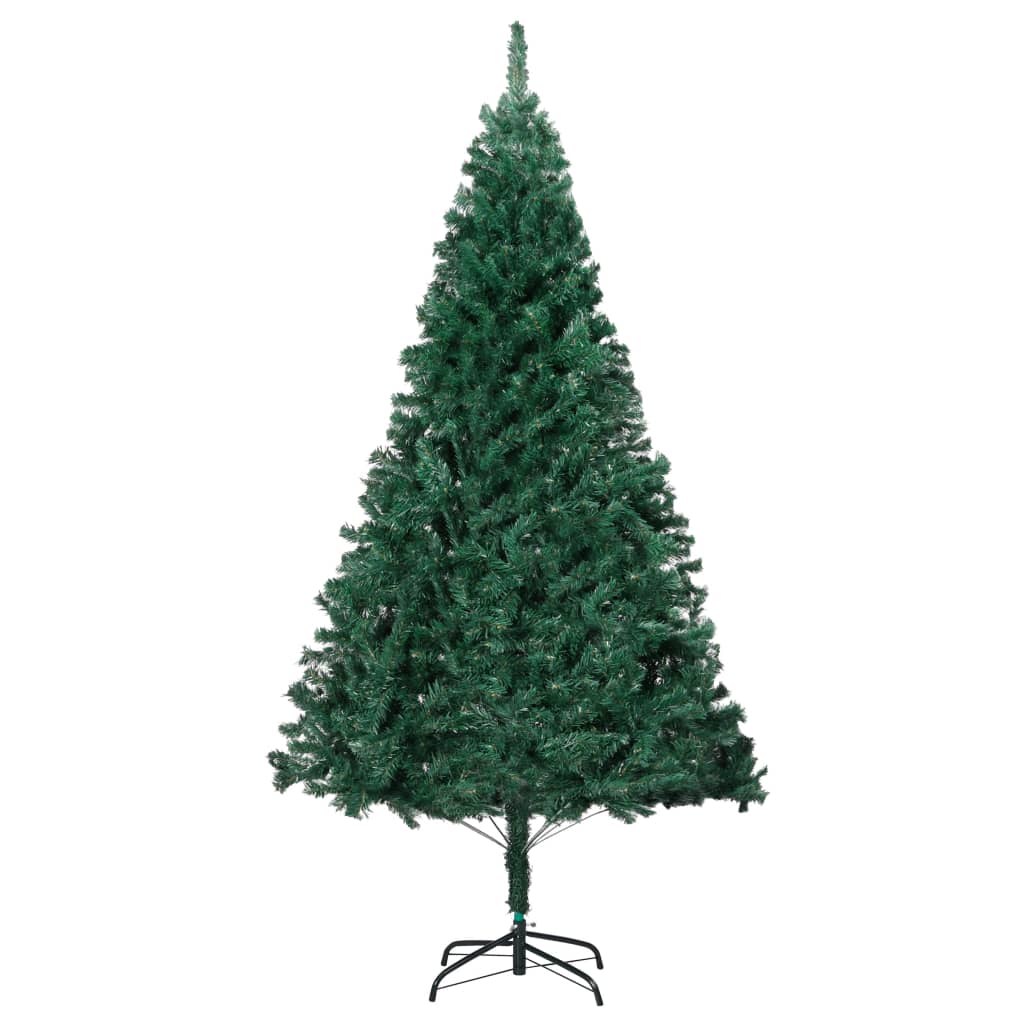 Vidaxl Artificial Christmas Tree W/Leds&Thick Branch Green/White Multi Sizes, 59.1''