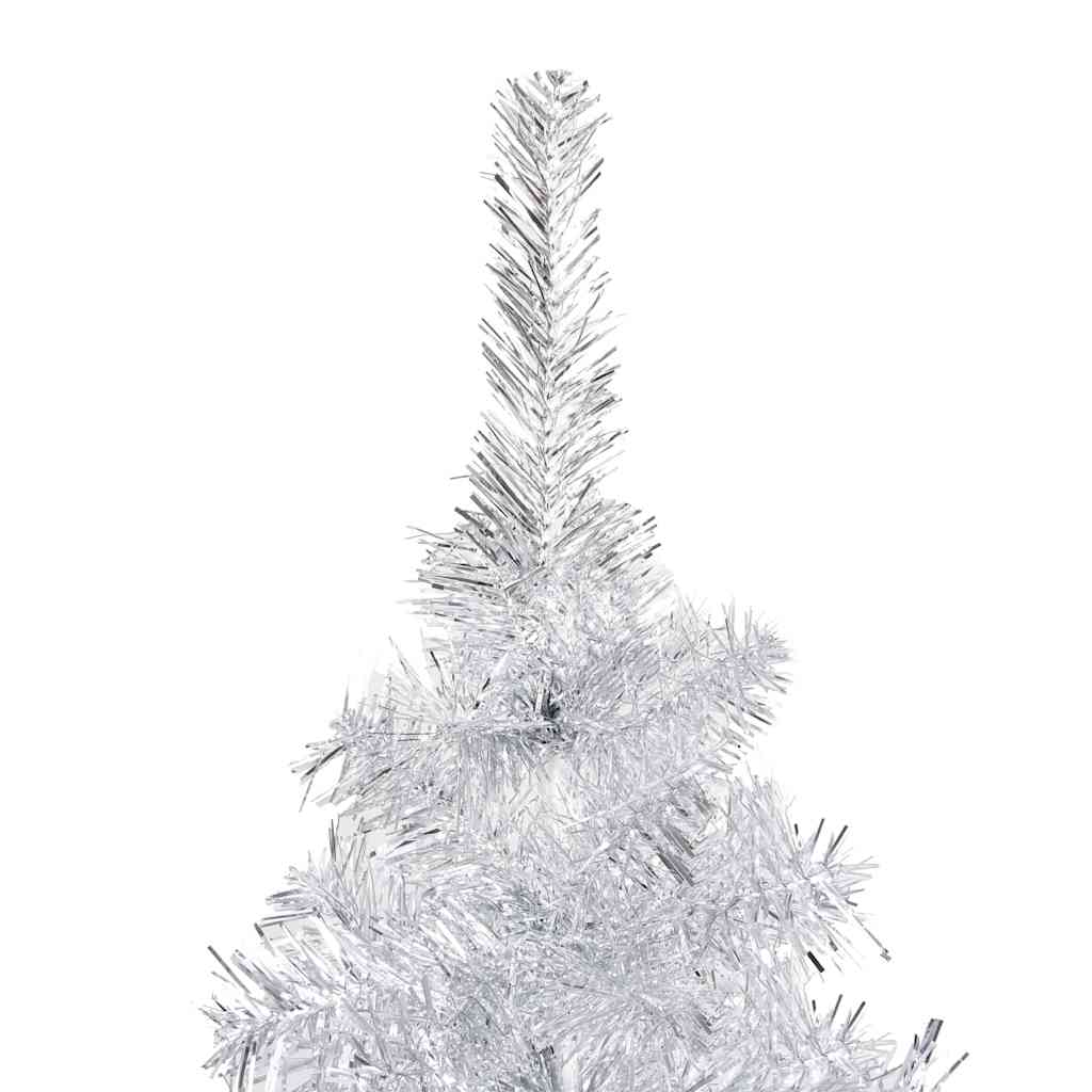 Vidaxl Artificial Christmas Tree Featuring Leds And Gold Ball Set, Silver 59.1&quot; Tall, Energy-Efficient Usb Powered, Pet Constructed For Lifelike Appearance